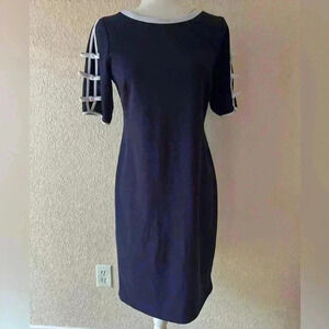 SHELBY & PALMER Short Sleeve Solid Women's Dress